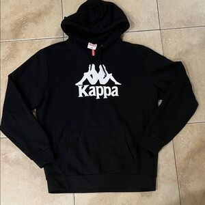 Kappa Black and White Logo Hoodie